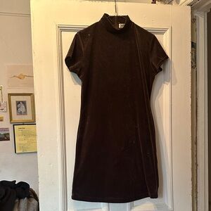 Vintage Dark Brown Mini Dress